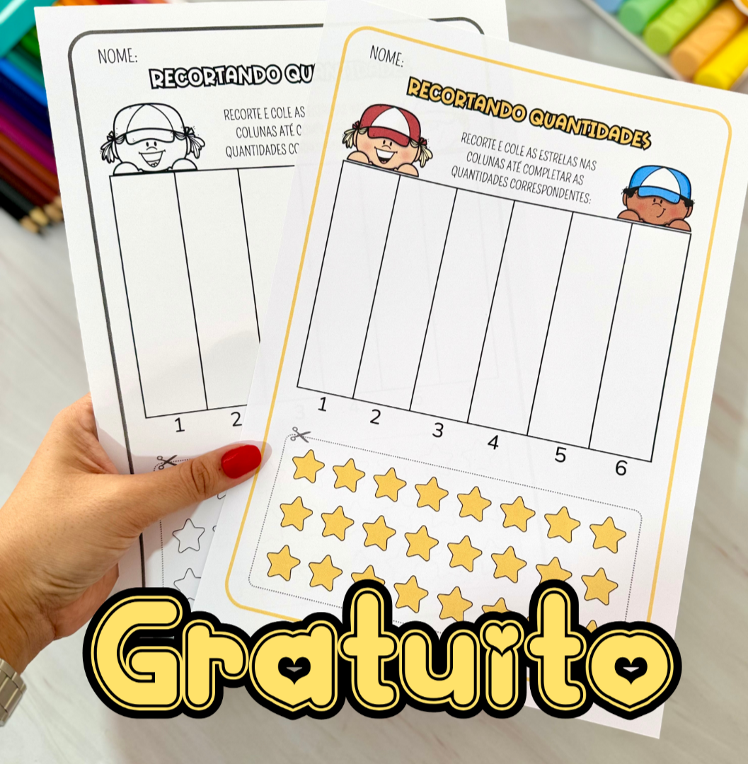 Atividade Recortando Quantidades