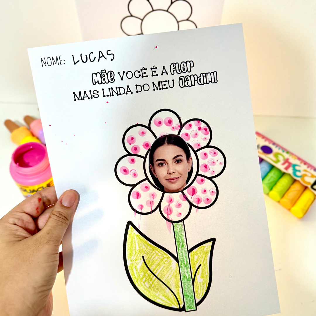 Atividade Artes Dia das Mães - Flor