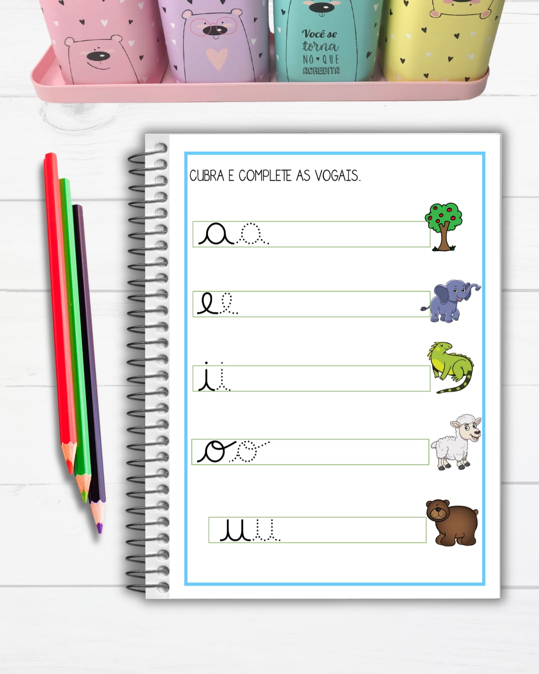 CADERNO DAS VOGAIS- EDUCAÇÃO INFANTIL - Criar Recursos Pedagógicos