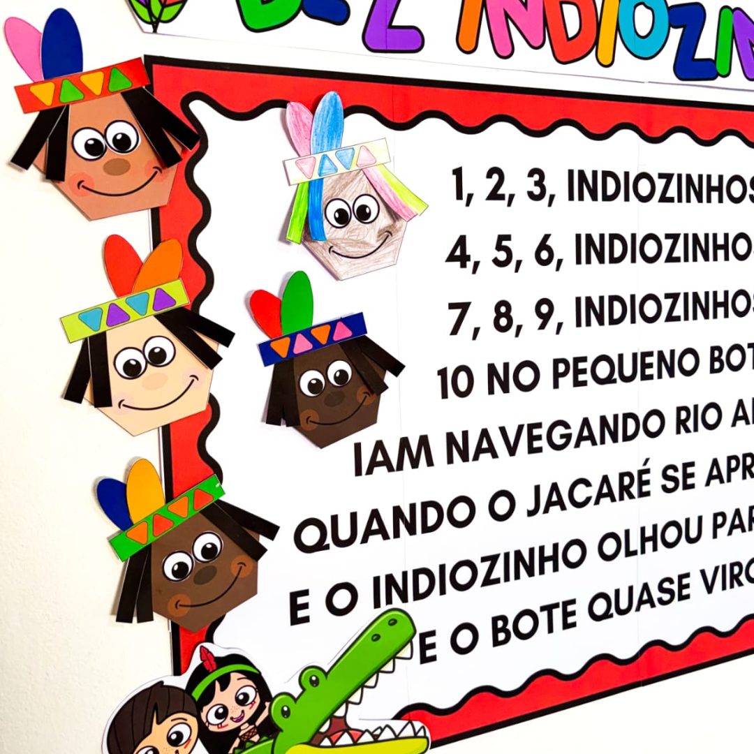 Cartaz 10 indiozinhos
