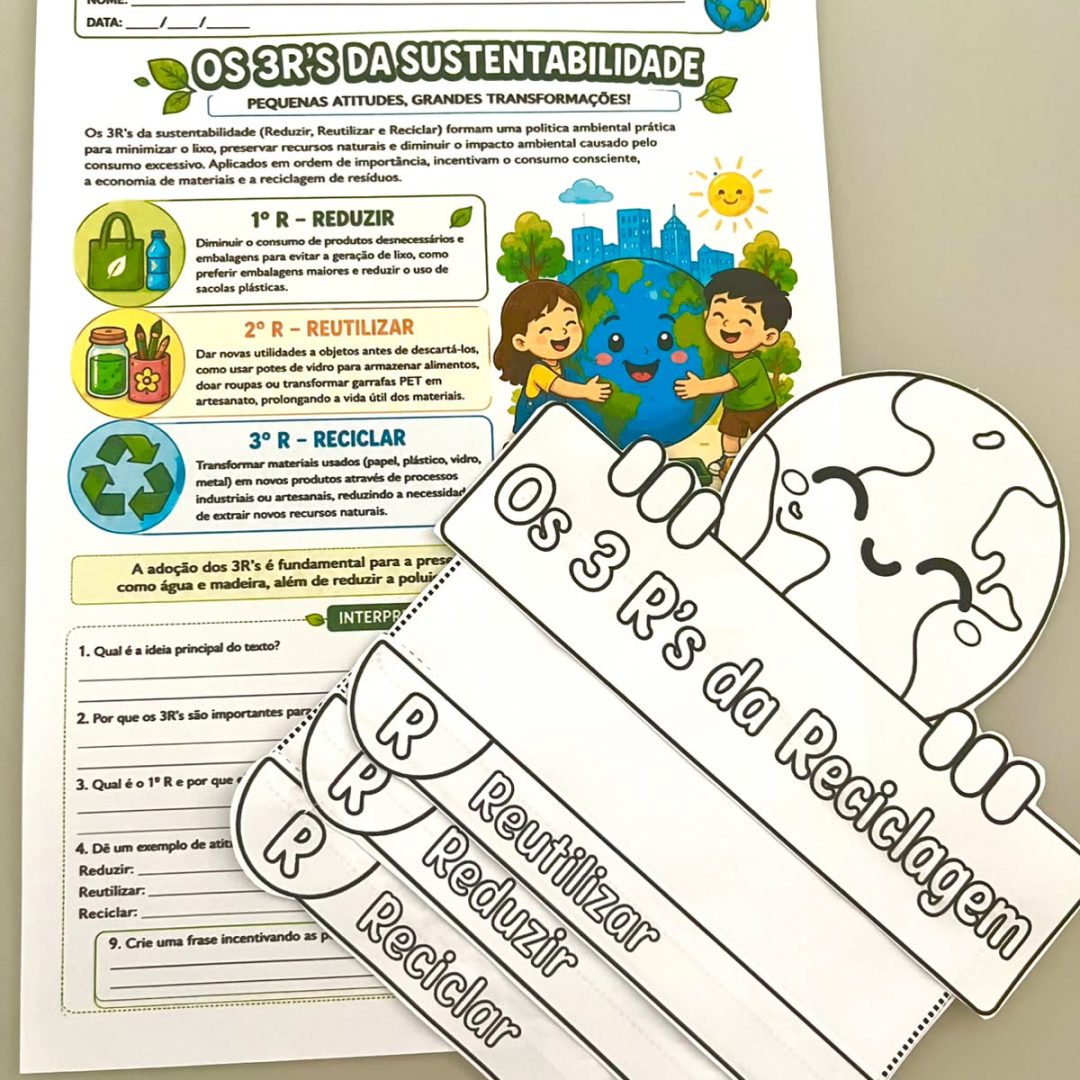 LAPBOOK DOS 3R’s DA SUSTENTABILIDADE!