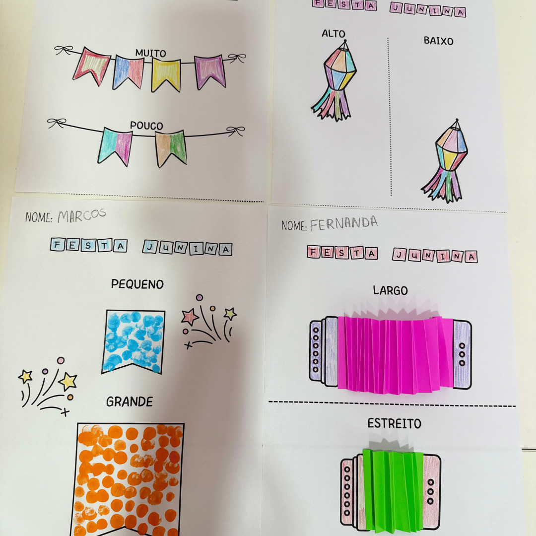 Atividades Conceitos Festa Junina para trabalhar o conteúdo com turmas da Educação Infantil.